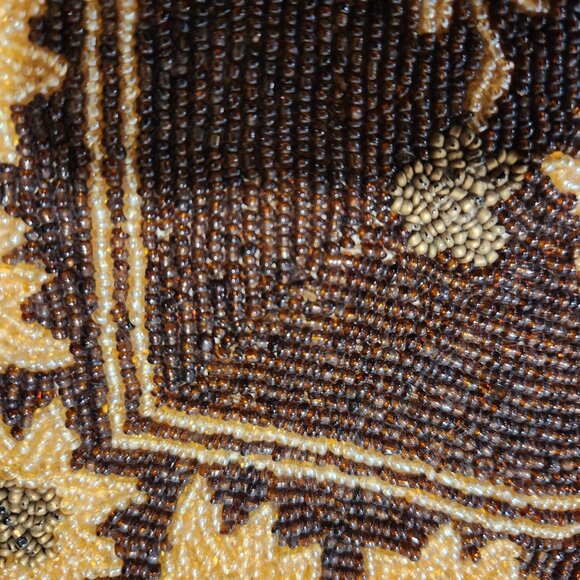 Vintage 24" Hard to Find  Glass Brown, Cream and Taupe Beads that are a Hand Bea - Picture 7 of 12